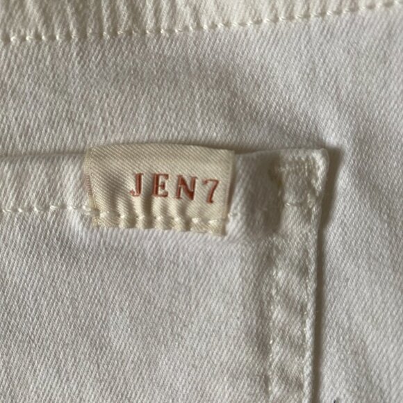 Jen7 by 7 for all mankind women's white long slim bootcut denim jeans size 14 - Picture 5 of 13